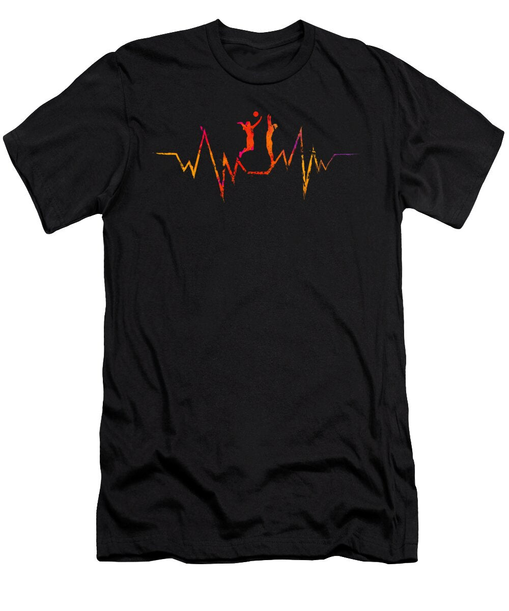 Volleyball Heartbeat Cool Gift for Sport Lovers Premium Graphic Art Frikiland T-Shirt