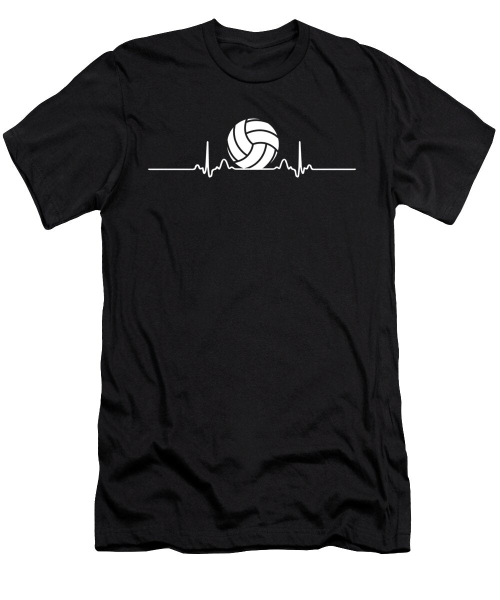 Volleyball Heartbeat Volleyball Player Gift Eq Designs T-Shirt