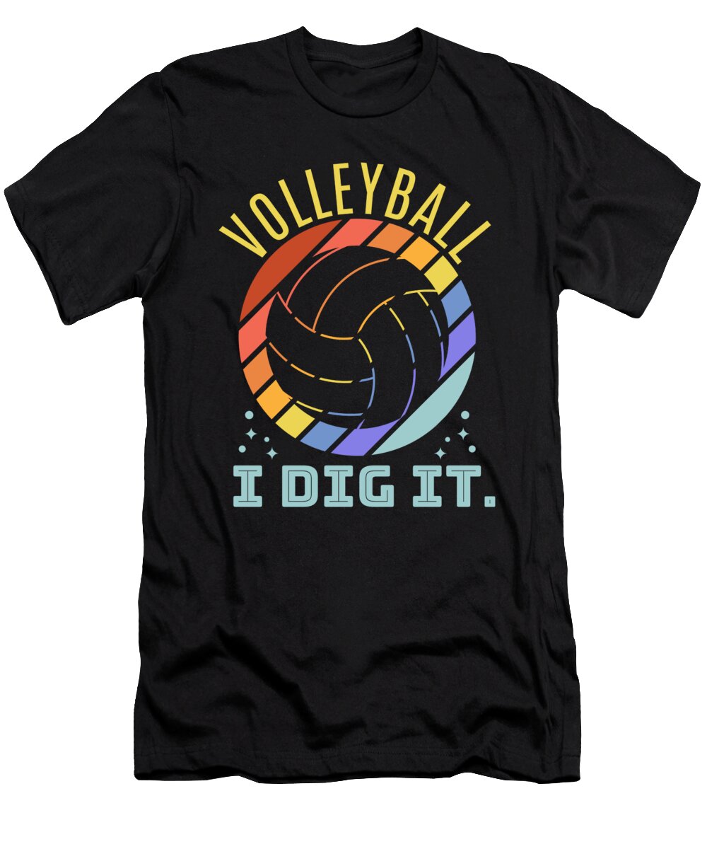 Volleyball I Dig It Retro Me T-Shirt
