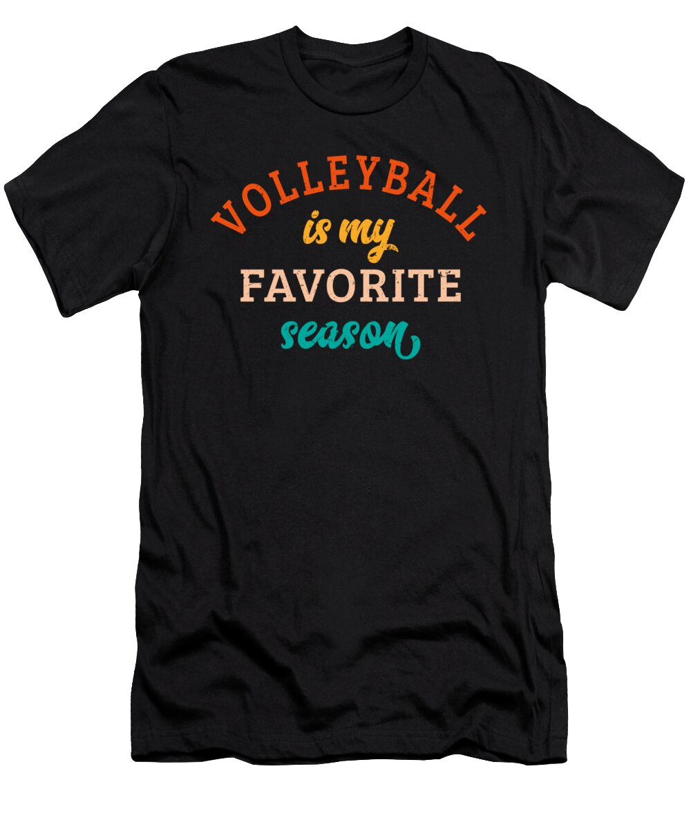 Volleyball Is My Favorite Season Volleyball Lover Retro Vintage Jensen Cena T-Shirt