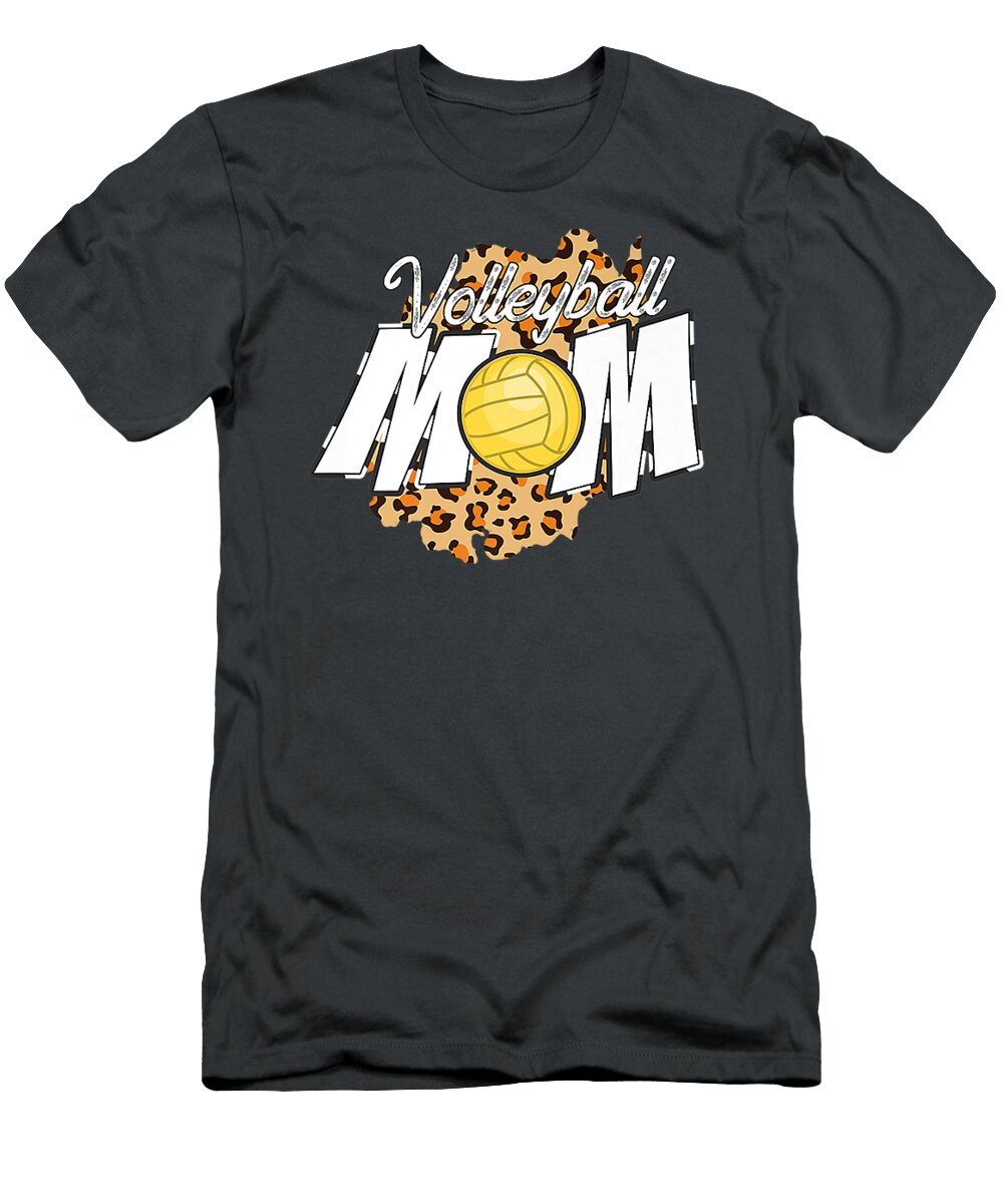 Volleyball Leopard Mom Mothers Day Gift Pre Egan Alhora T-Shirt