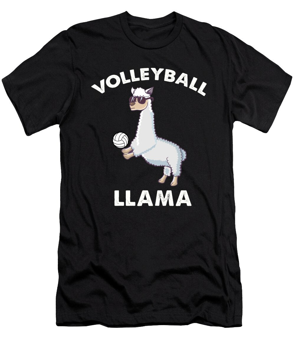 Volleyball Llama Beach Volley Alpaca Lover Gift Jan Deelmann T-Shirt