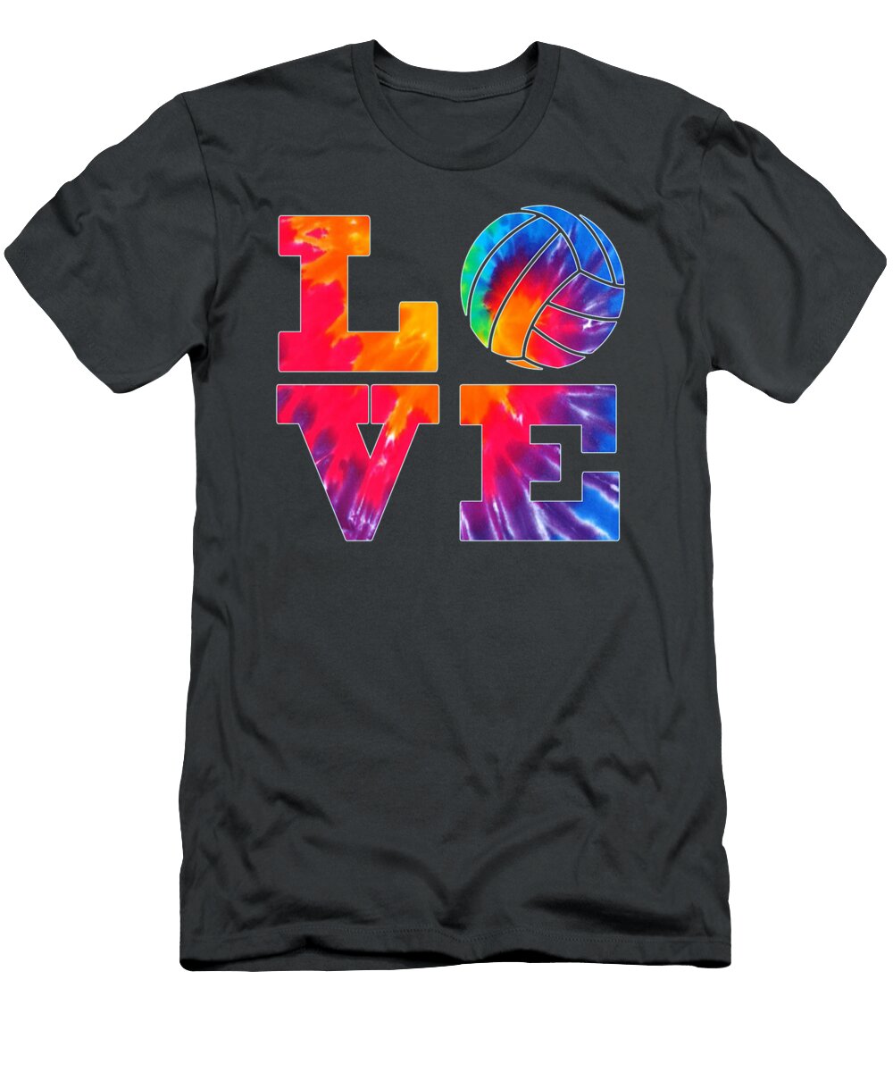 Volleyball Love Tie Dye Look for N Girls Great Marlow Evama T-Shirt