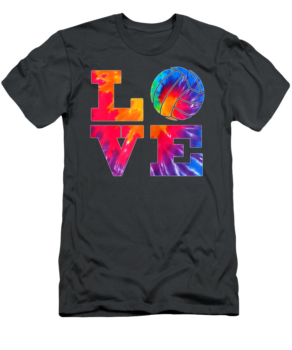 Volleyball Love Tie Dye Look Great for Nage Girls Egan Alhora T-Shirt