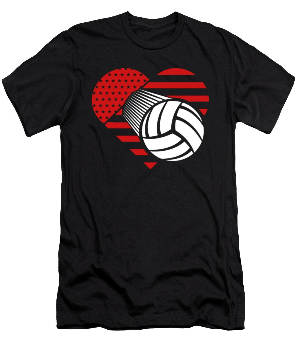 Volleyball Lover American Flag Tinh Tran Le Thanh T-Shirt