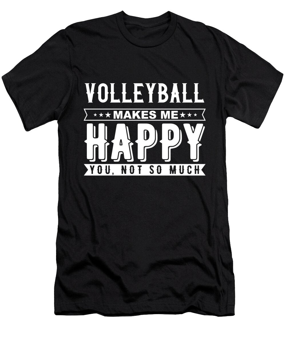 Volleyball Makes Me Happy Grace Collett T-Shirt