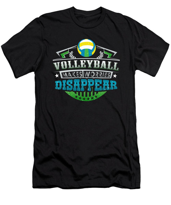 Volleyball Makes Worries Disappear Athlete Gift Orange Pieces T-Shirt