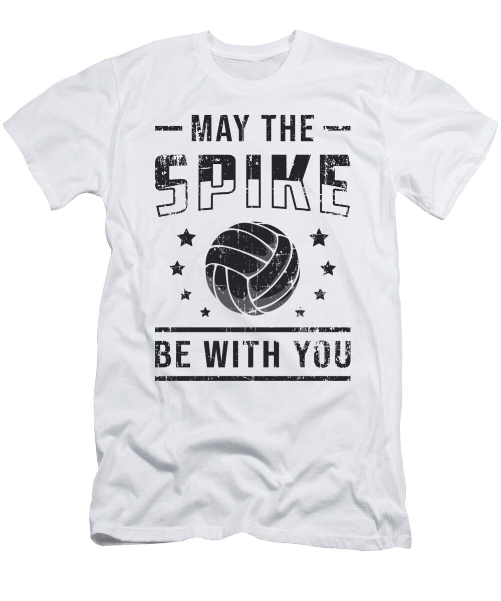 Volleyball May the Spike Be with You Retro Gift Tshirtconcepts Marvin Poppe T-Shirt