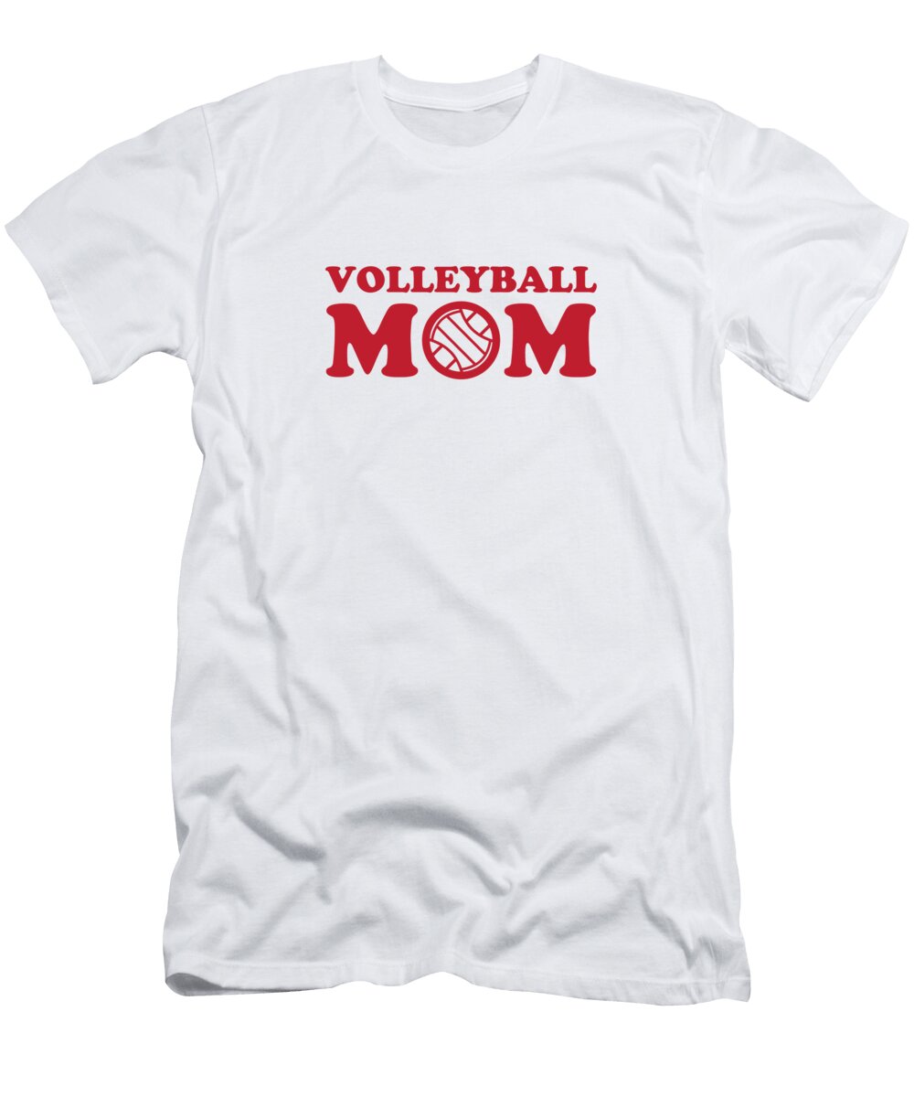 Volleyball Mom Red College Mascot Designs T-Shirt