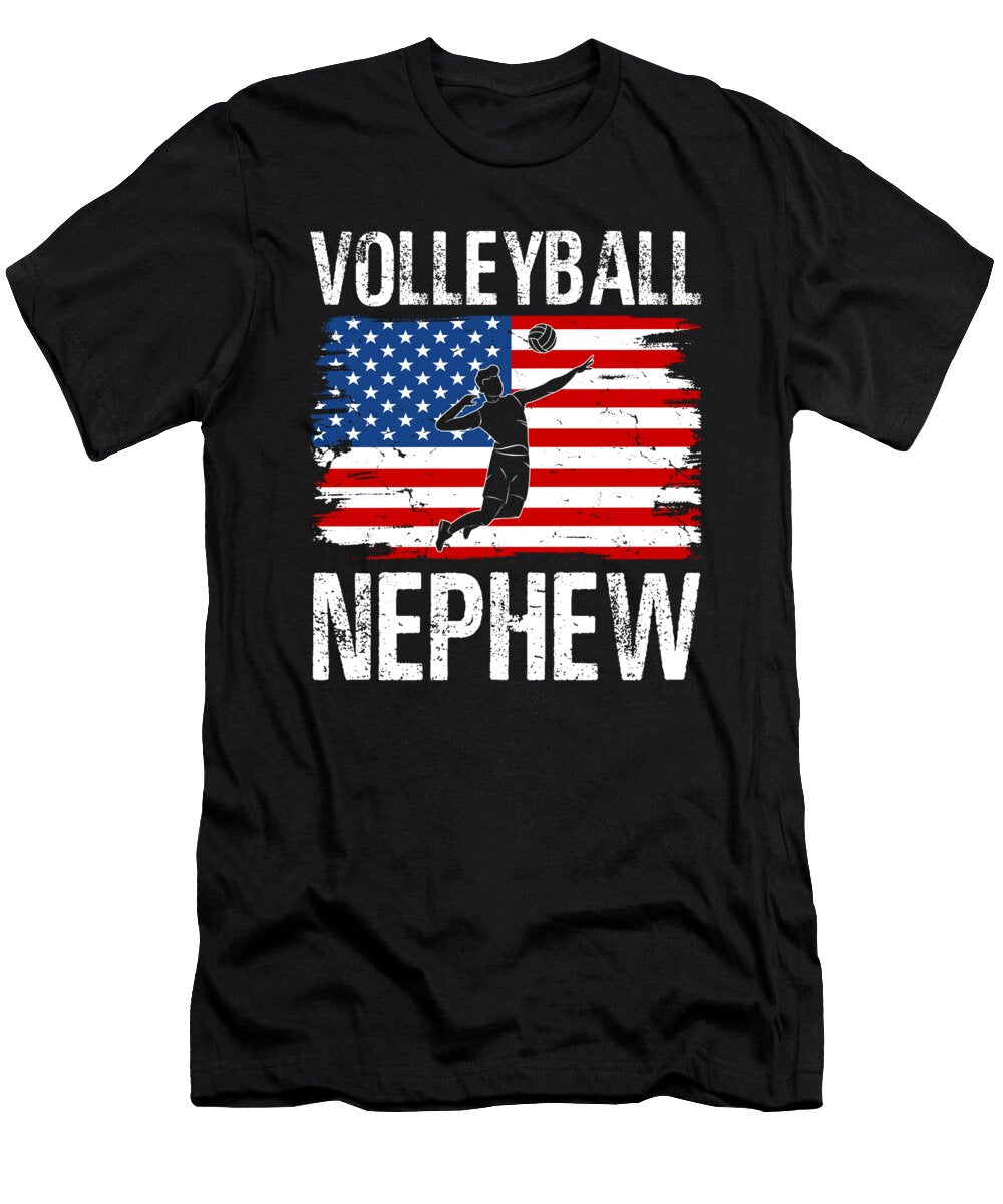Volleyball Nephew American Flag Dhbubble T-Shirt