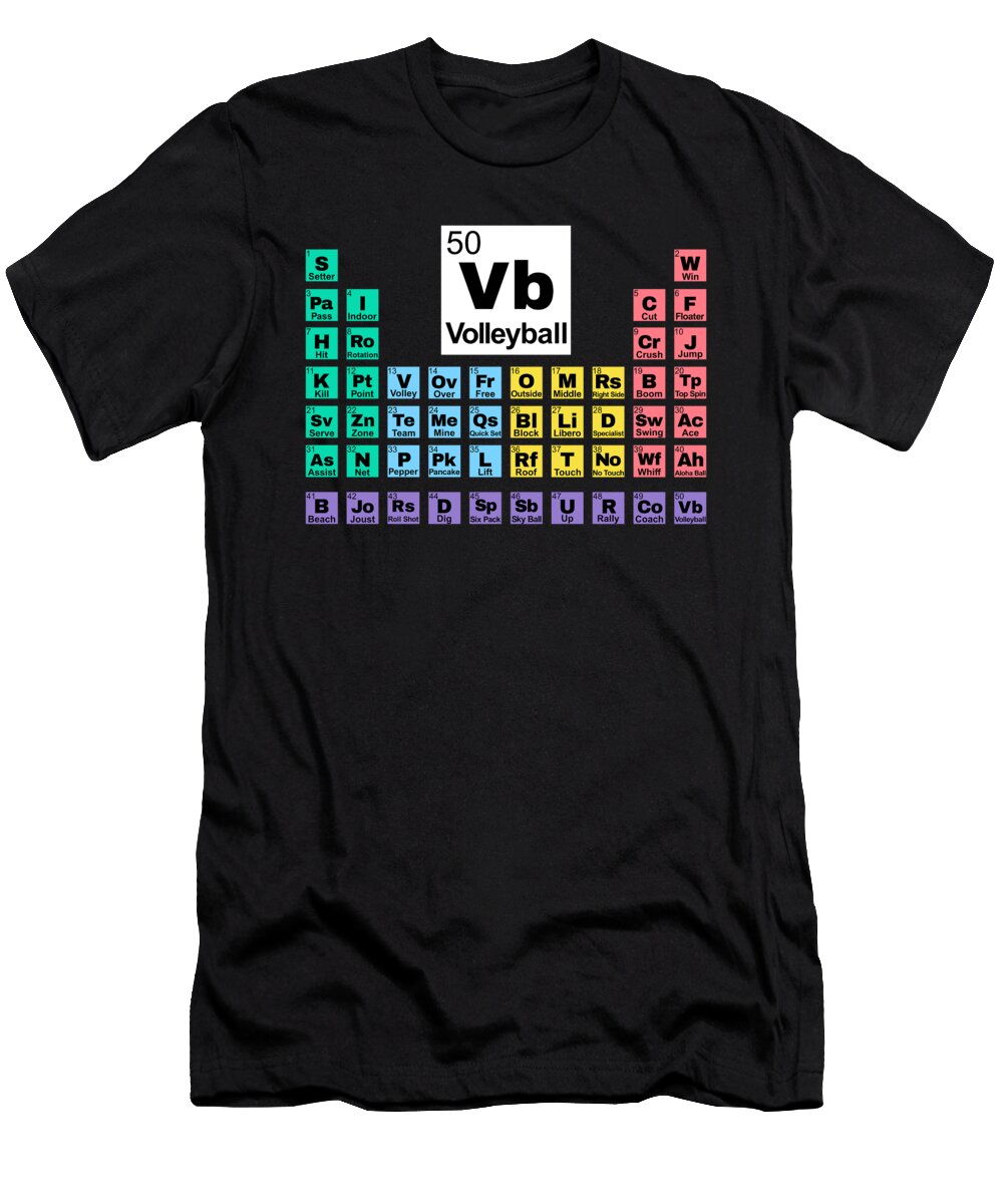 Volleyball Periodic Table Me T-Shirt