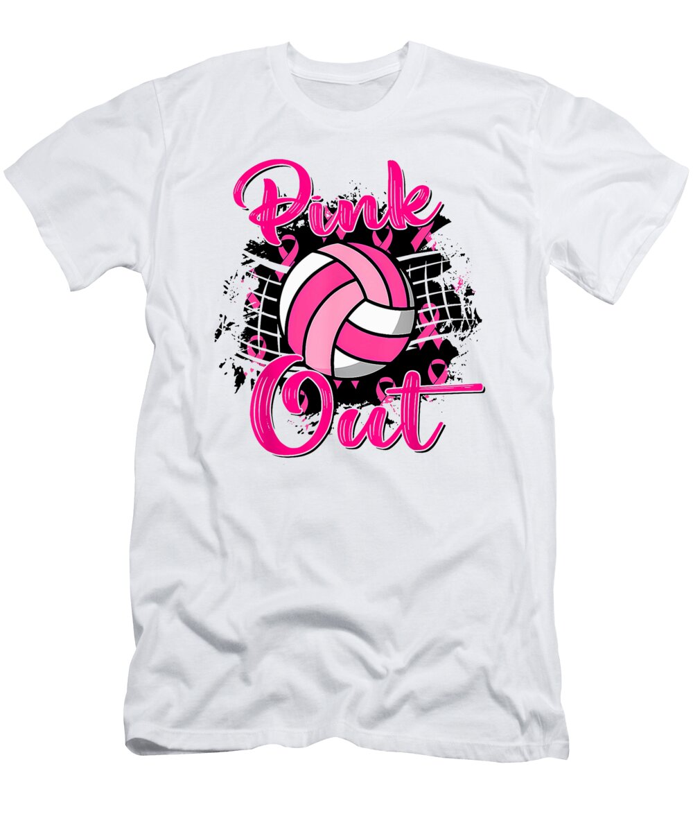 Volleyball Pink Out Breast Cancer Awareness Natalie Lidford T-Shirt