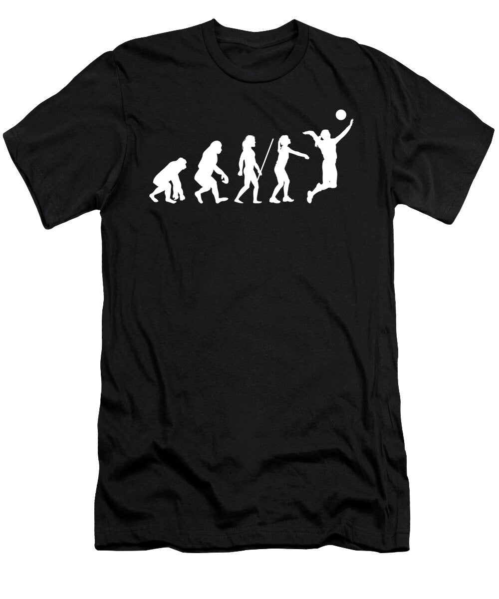 Volleyball Player Evolution Funny Volleyball Eq Designs T-Shirt