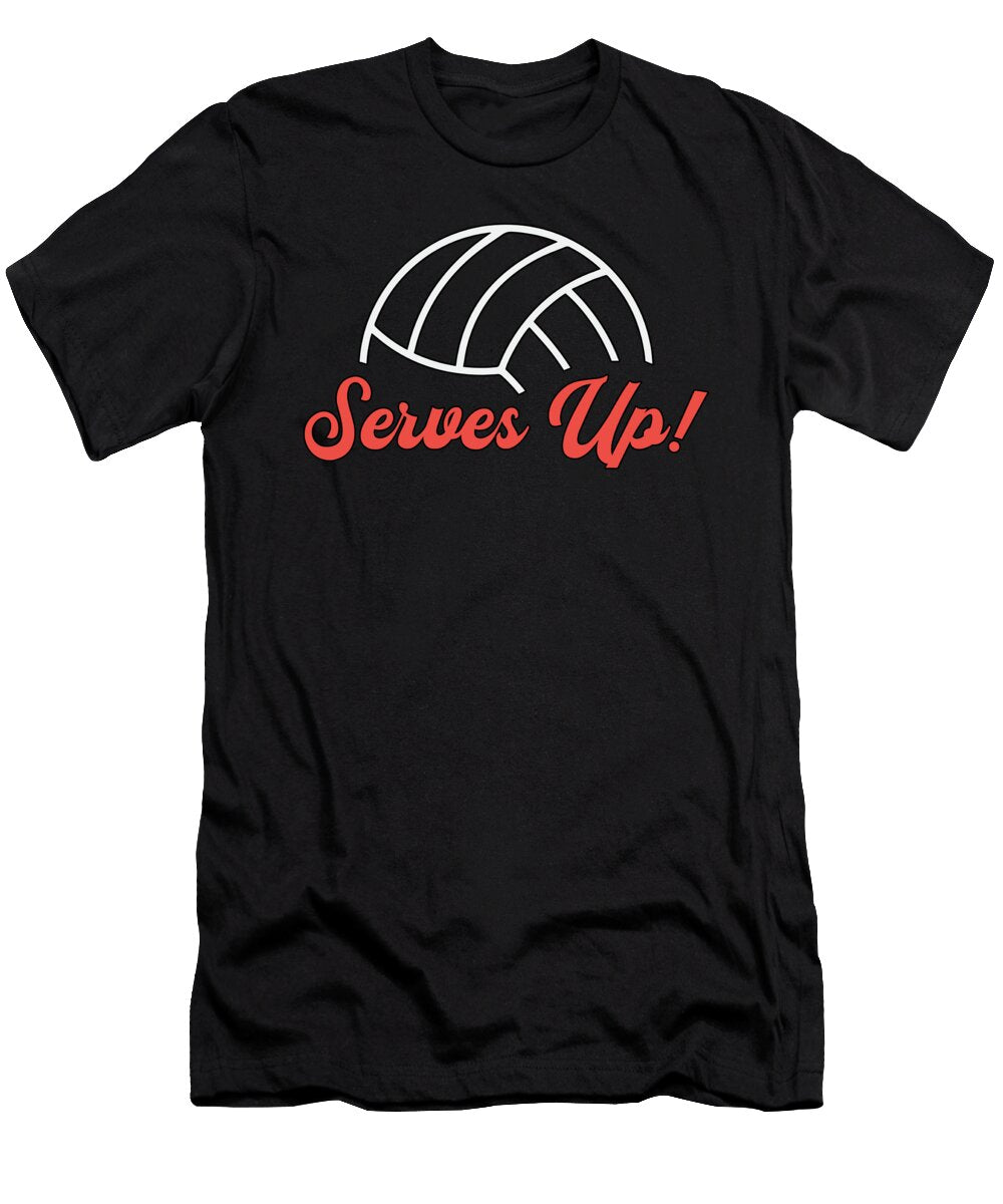 Volleyball Player Serves Up Ball Beach Volleyball Tshirtconcepts Marvin Poppe T-Shirt
