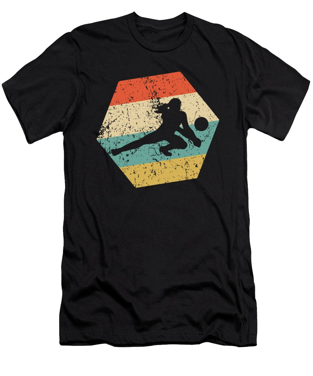Volleyball Retro Distressed Hexagon Dig Kevin Garbes T-Shirt