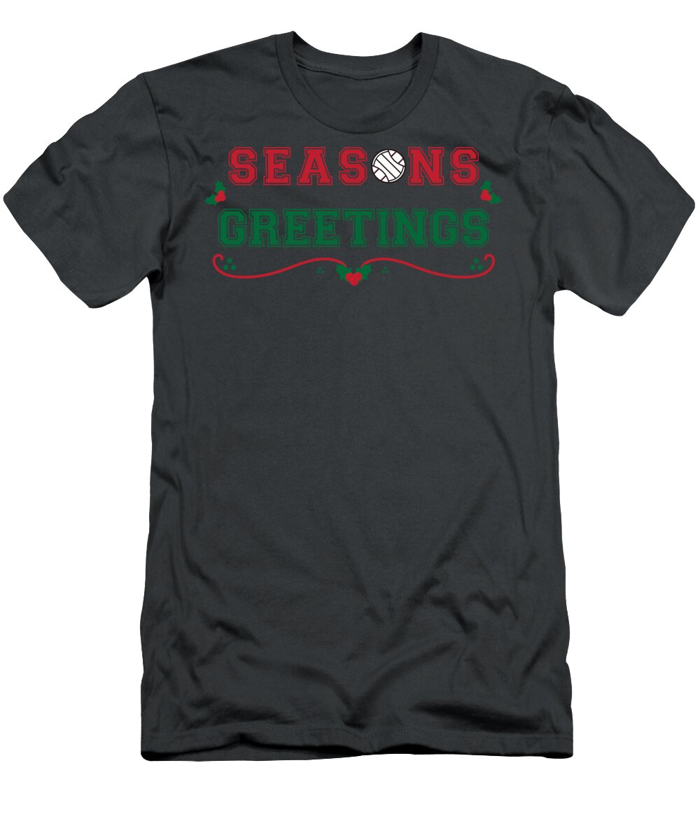 Volleyball Seasons Greetings College Mascot Designs T-Shirt