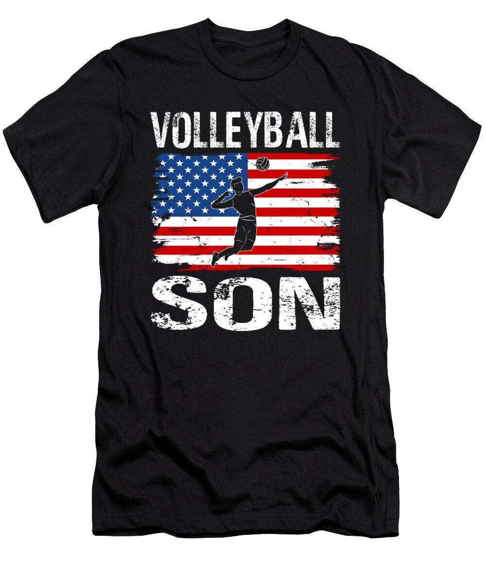 Volleyball Son American Flag Dhbubble T-Shirt