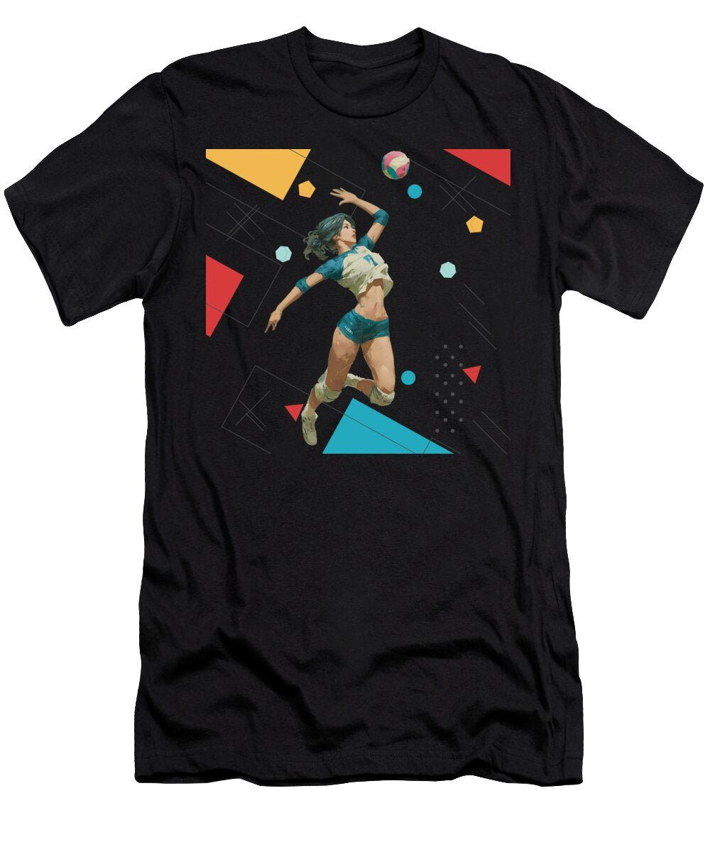 Volleyball Spiker Left Handed Attack Motion Art Dream Stuff T-Shirt