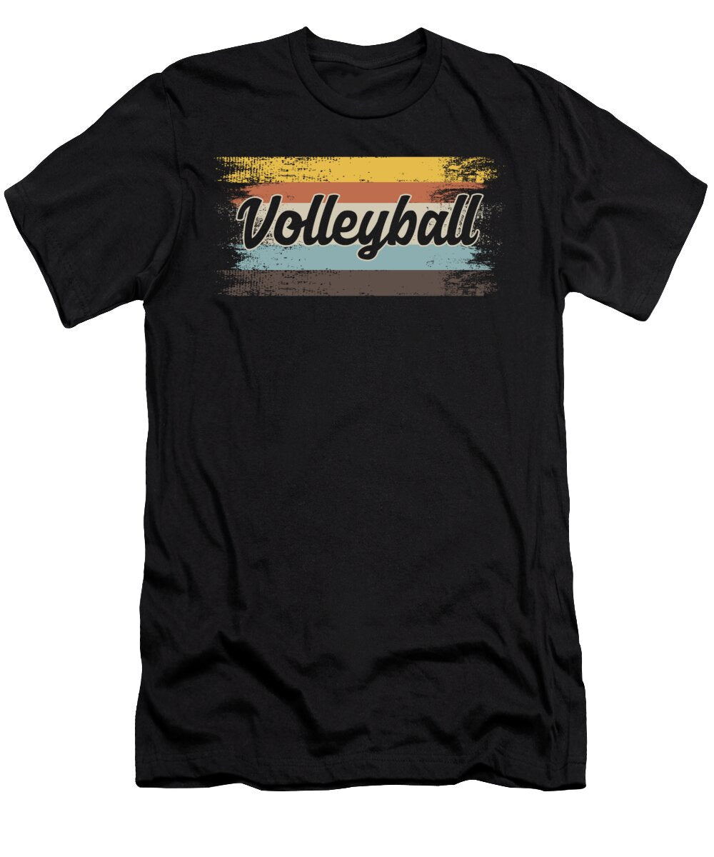 Volleyball Team Ball Game Spiking Action Sports Retro Vintage Distressed Volleyball Gift Thomas Larch T-Shirt