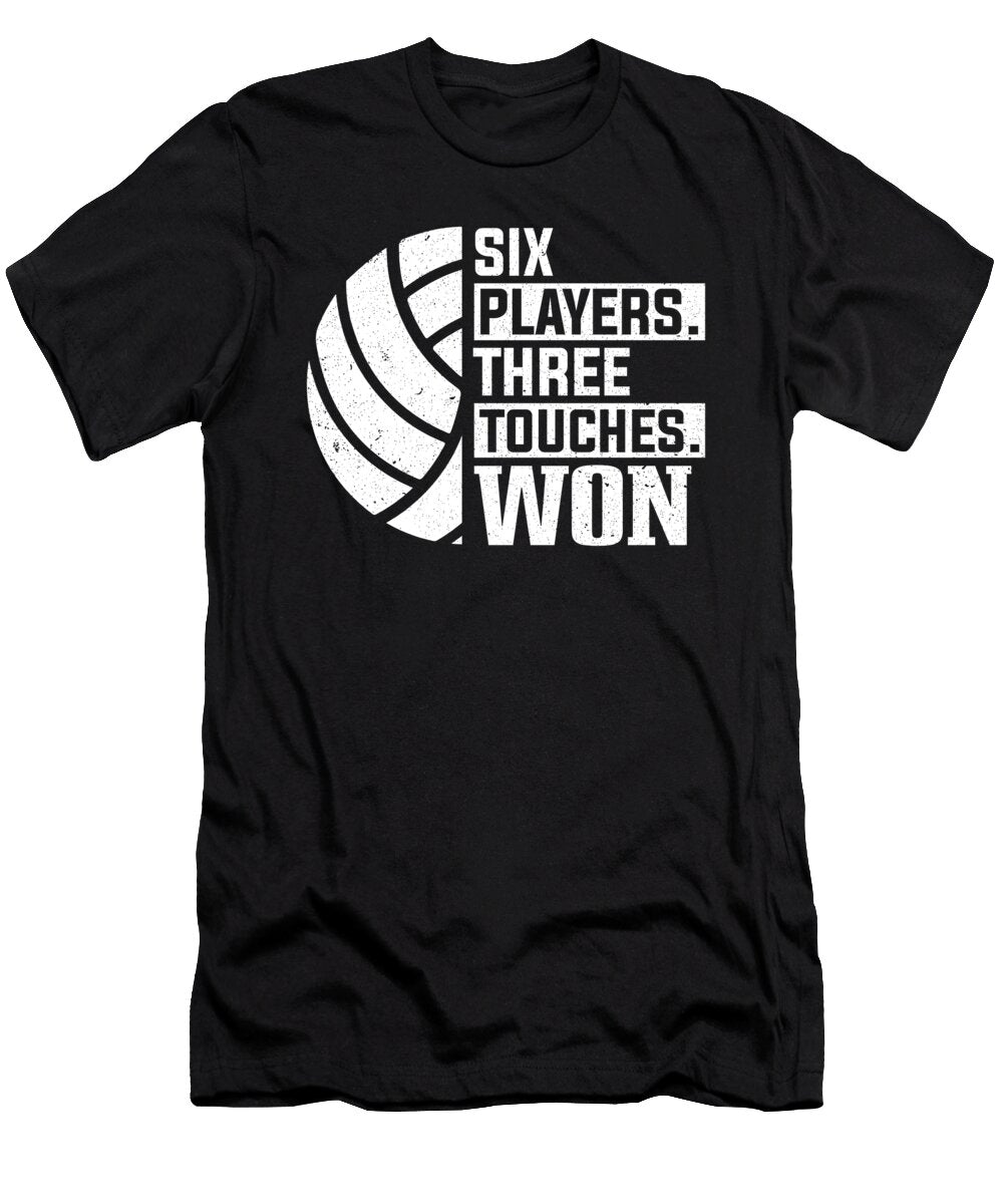 Volleyball Team Six Players Three Touches Won Colorfulsnow T-Shirt