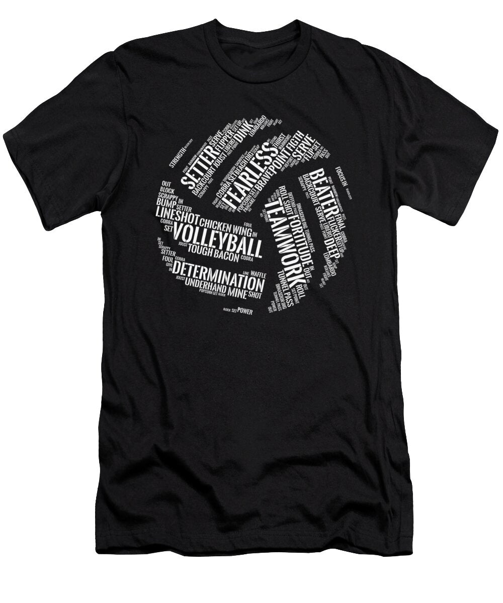 Volleyball Wordcloud Gift David Schuele Art T-Shirt