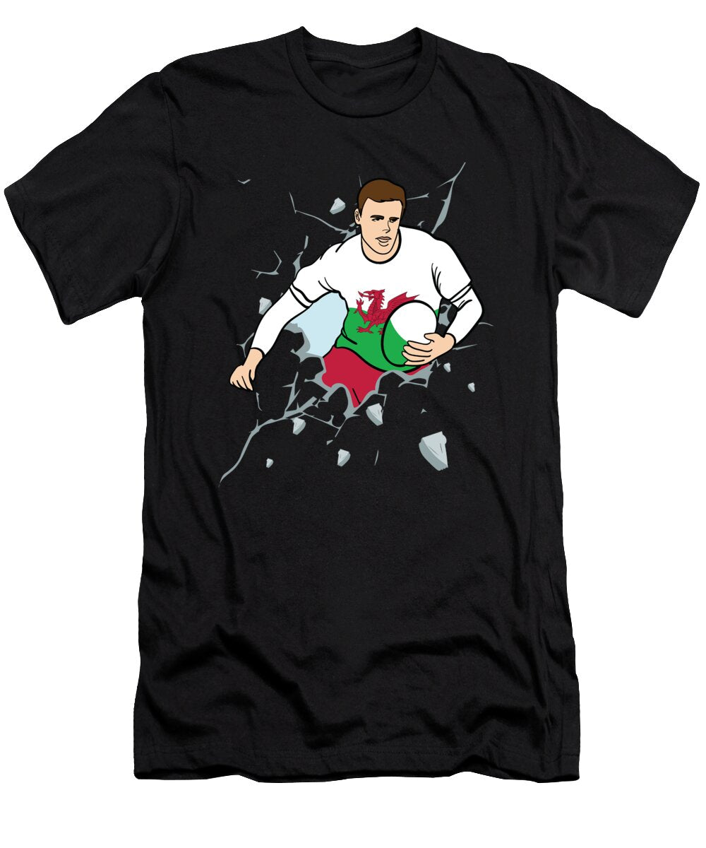 Wales Rugby Union Jersey 2019 Fans Kit for Welsh Supporters Players Coaches and Teams Martin Hicks T-Shirt