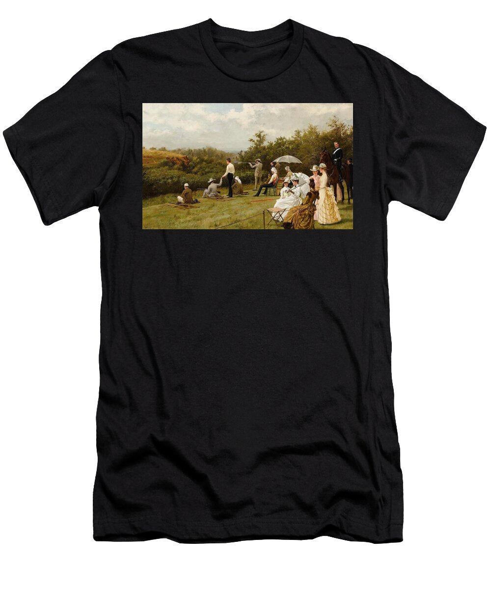 Walter Winans on the Running Deer Range Wimbledon Common Art Thomas Blinks English T-Shirt