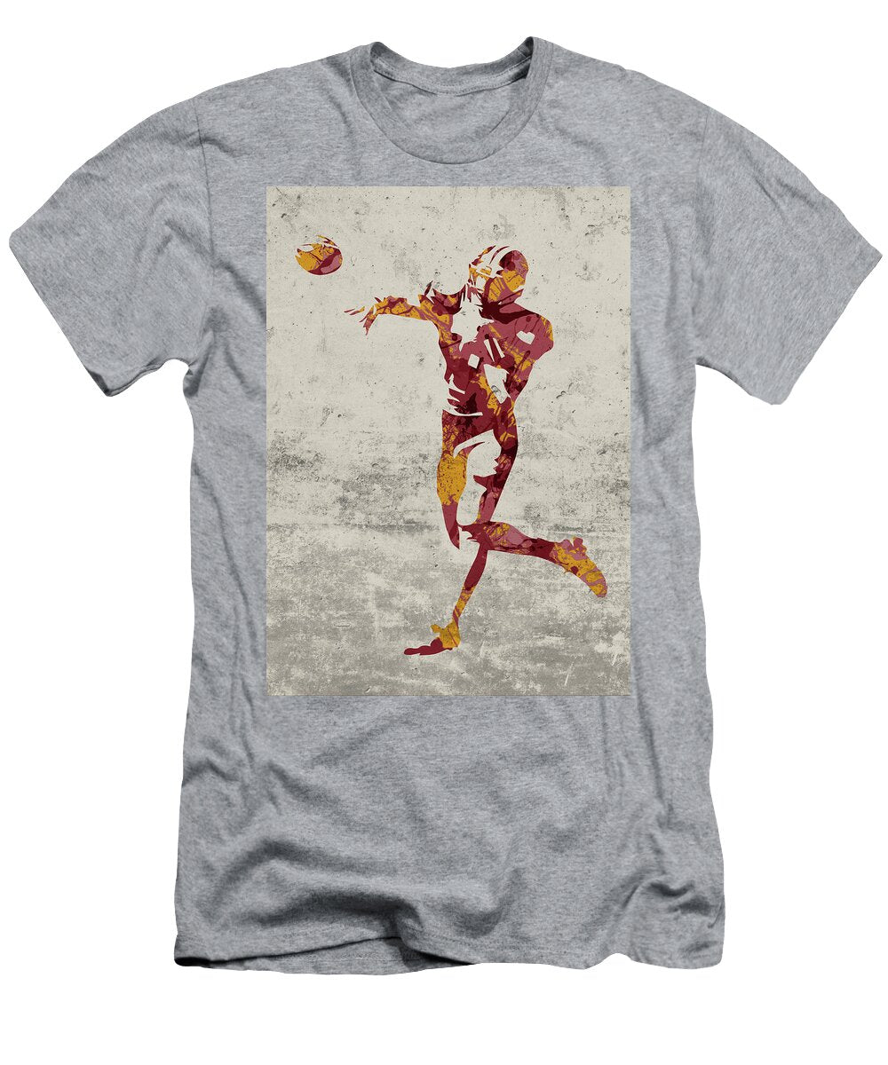 Washington Redskins Commanders Quarterback Football Player Paint Splatters Abstract Portrait Design Turnpike T-Shirt