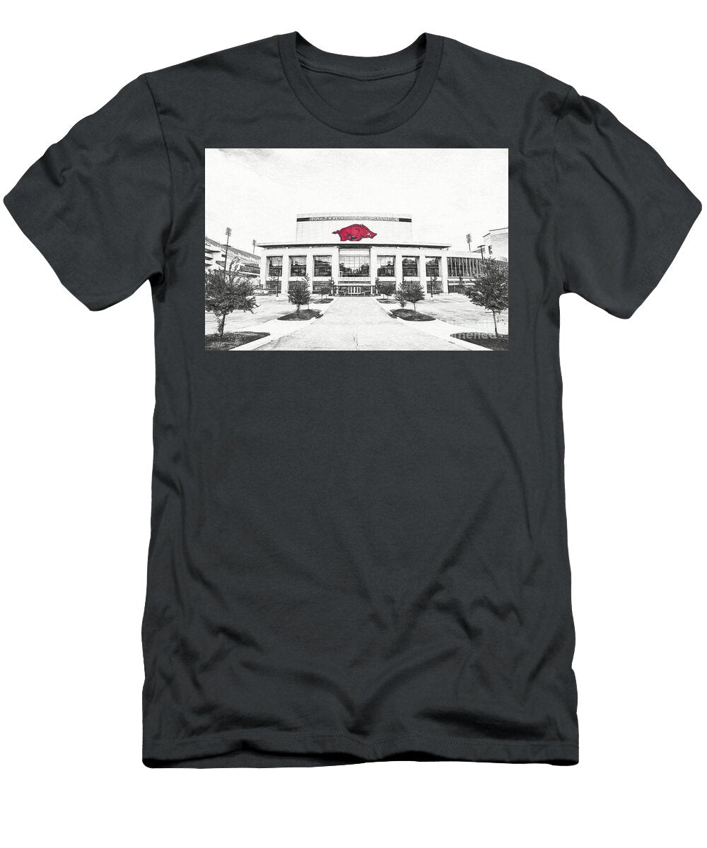 Where the Hogs Play Selective Color Sketch Scott Pellegrin T-Shirt