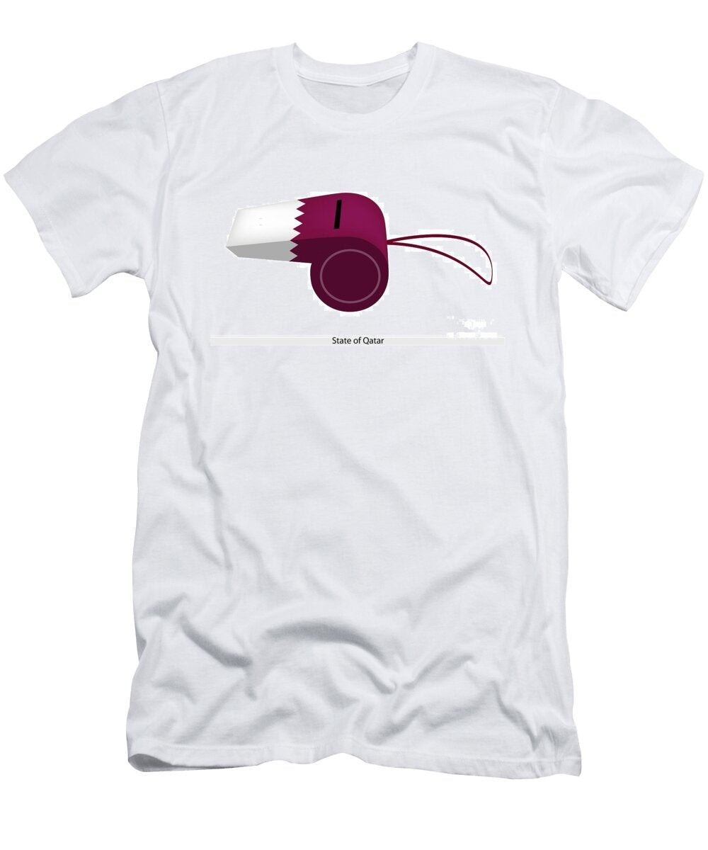 White and Red Whistle of State of Qatar Iam Nee T-Shirt
