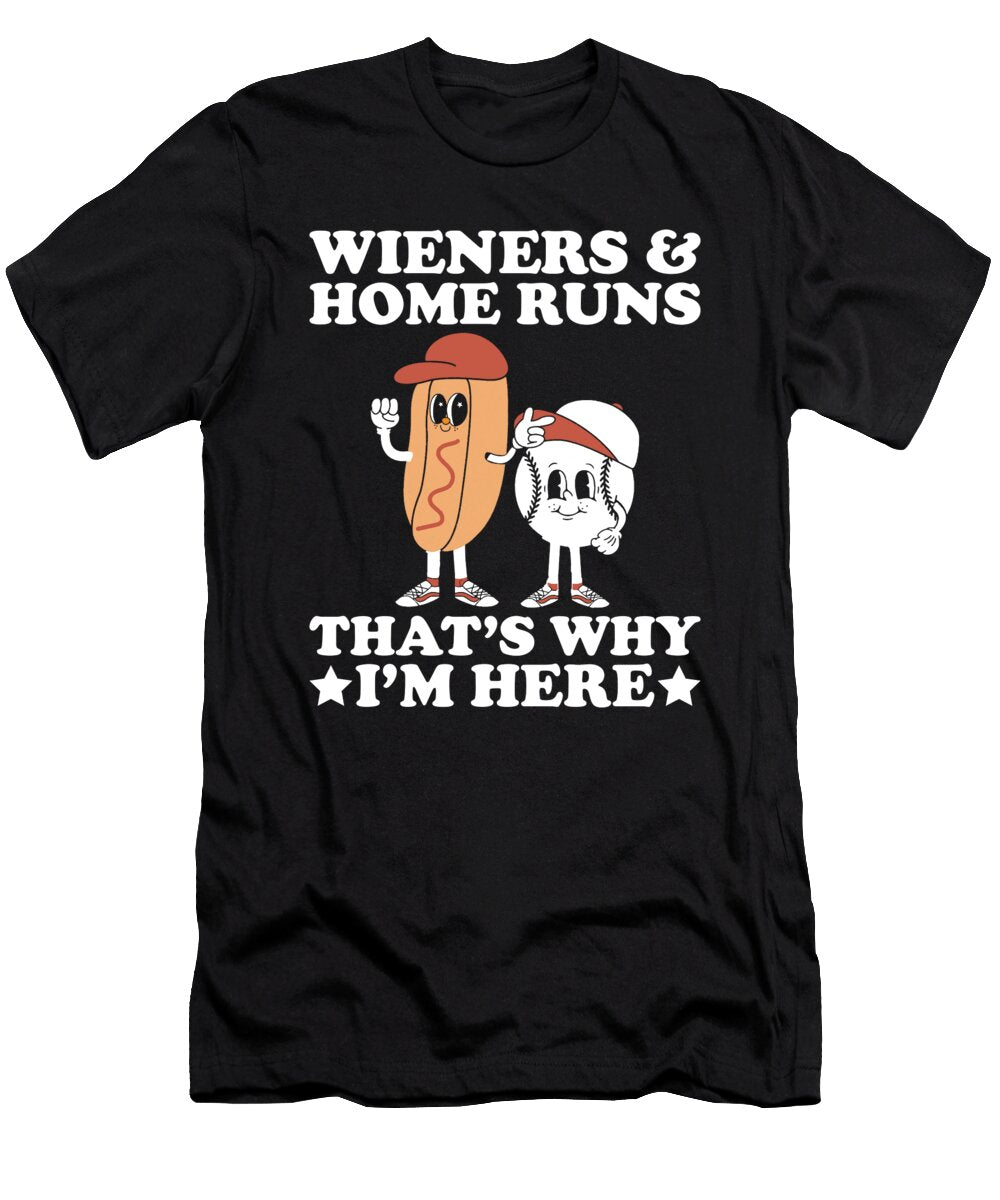 Wieners Home Runs Funny Baseball Player Me T-Shirt