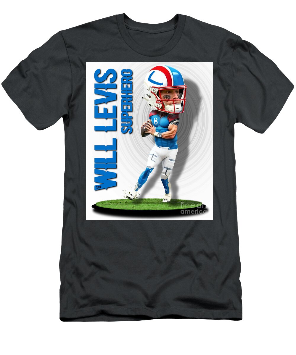 Will Levis Superhero Bobble Head 1a Robert Williams T-Shirt