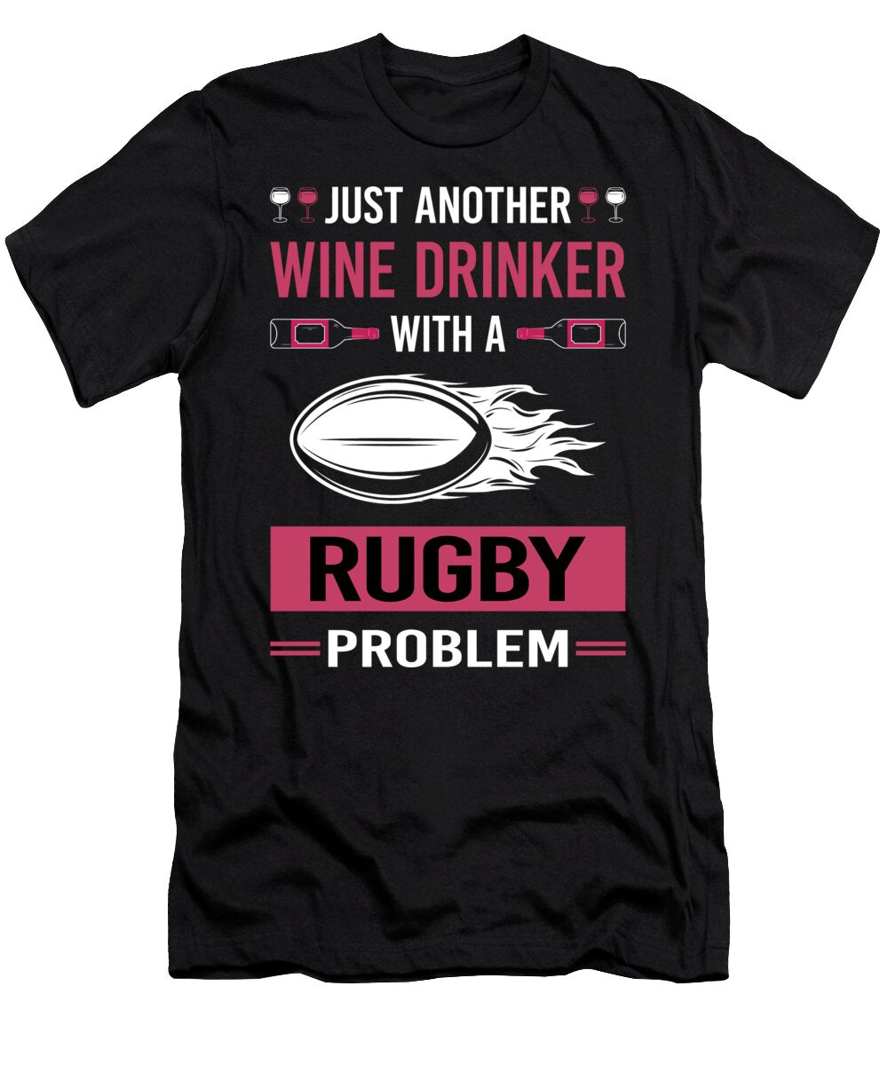 Wine Drinker Rugby Petrona Romero T-Shirt