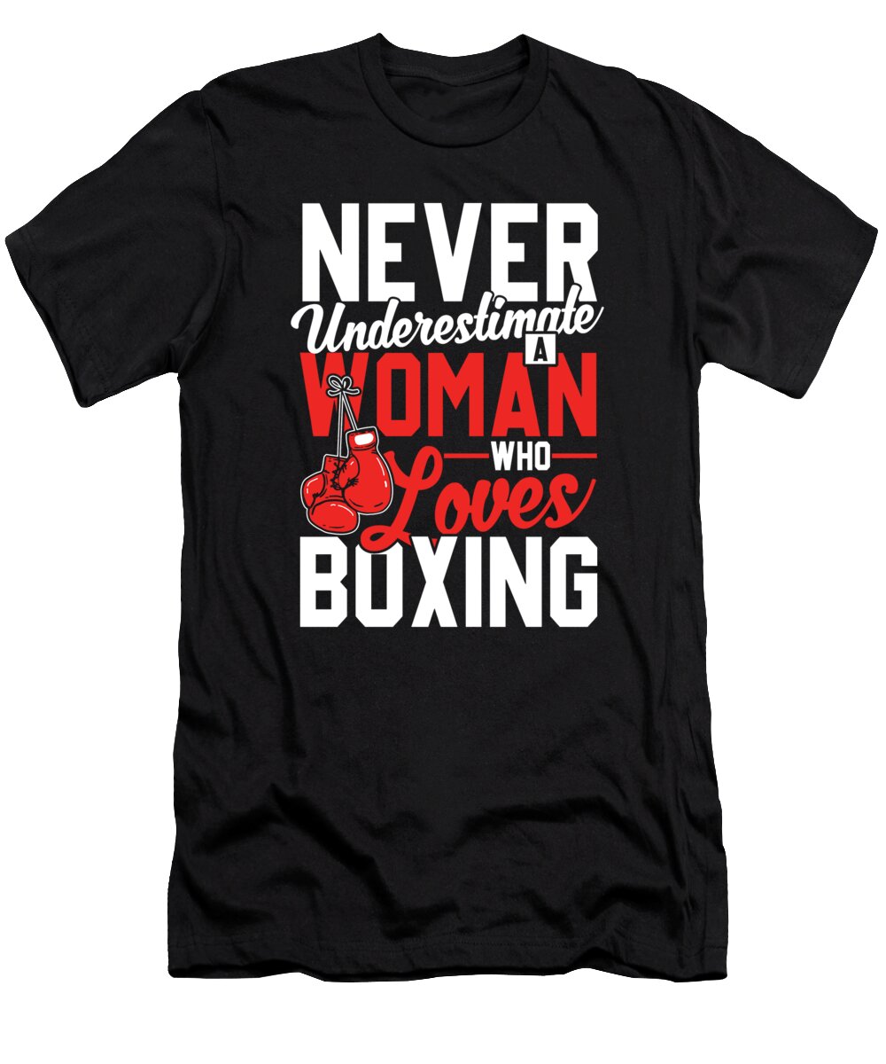 Woman Loves Boxing Values T-Shirt