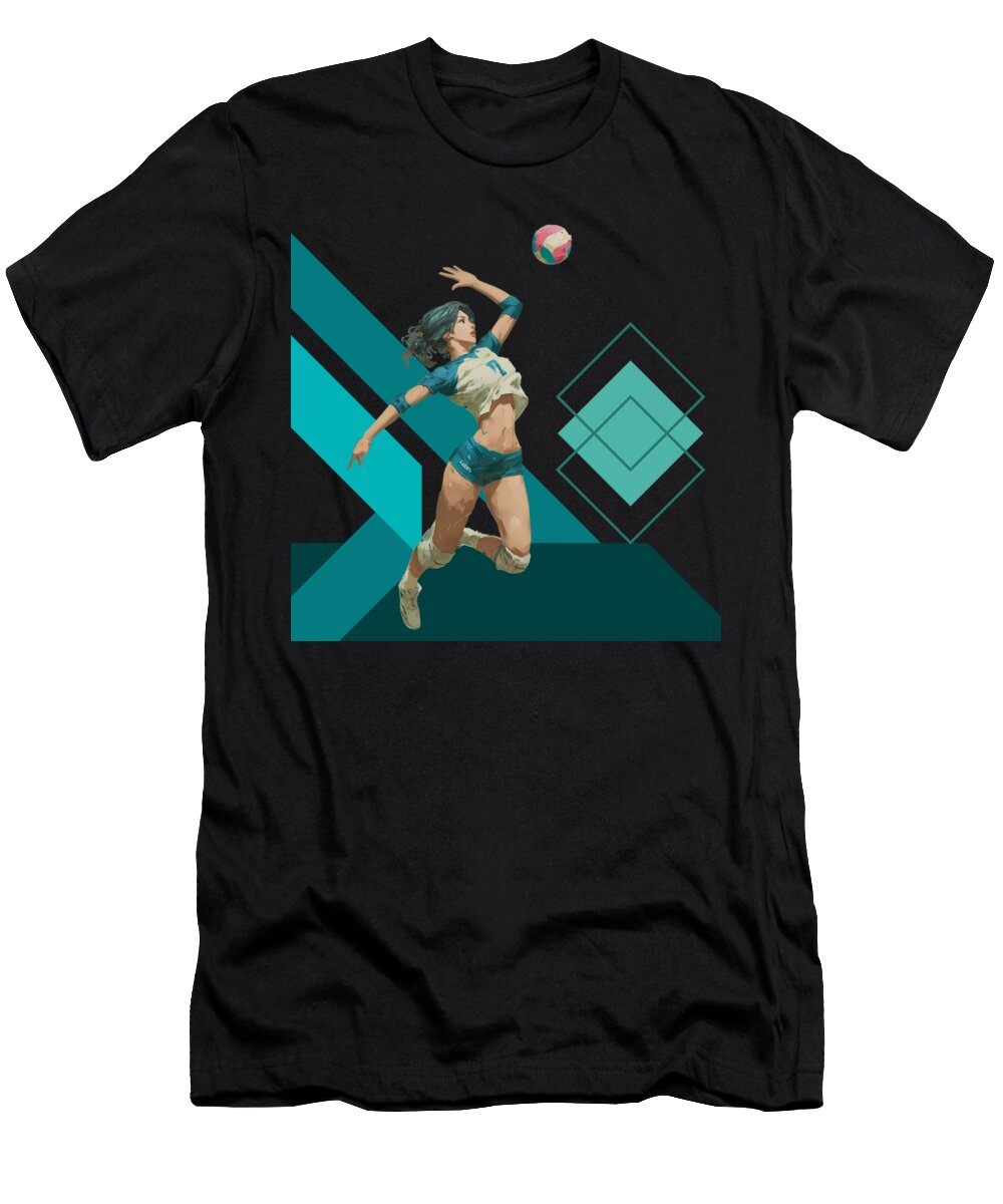 Women Volleyball Opposite Hitter Power Play Dream Stuff T-Shirt