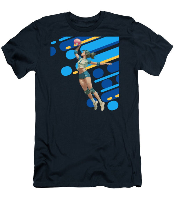 Women Volleyball Outside Hitter Bold Spiker with Modern Design Dream Stuff T-Shirt