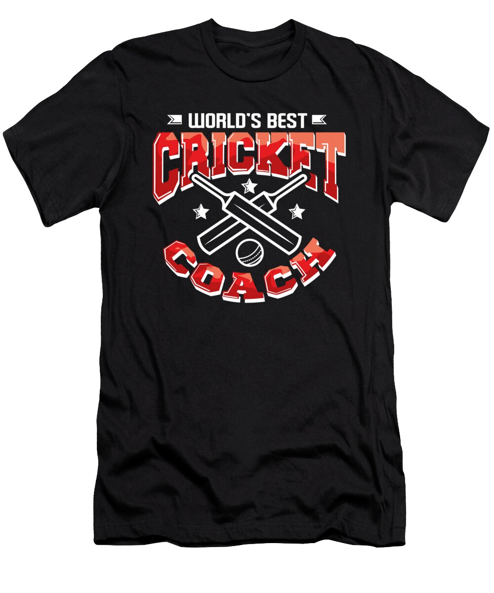 Worlds Best Cricket Coach Awesome Cricketer the Perfect Presents T-Shirt