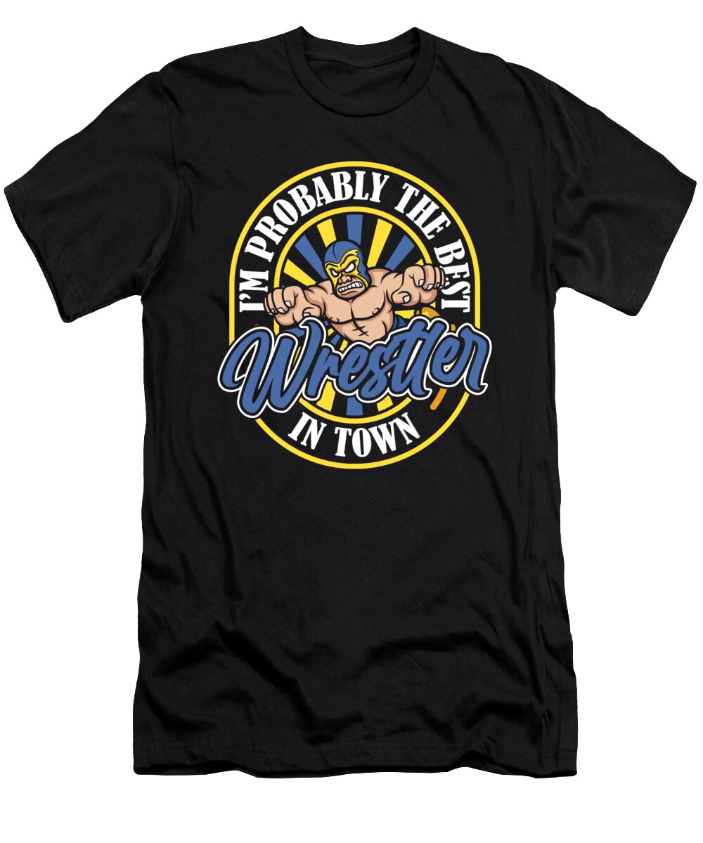 Wrestler Humor Wrestle Wrestling Crazy Squirrel T-Shirt