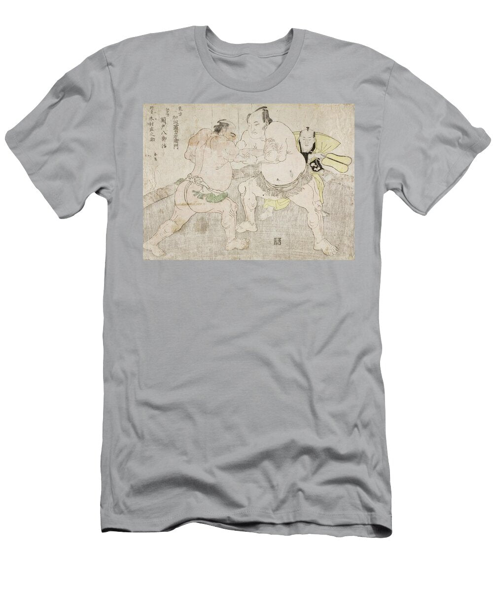 Wrestlers Kajigahama Rikiemon of the Eastern Group Katsukawa Shunsho T-Shirt
