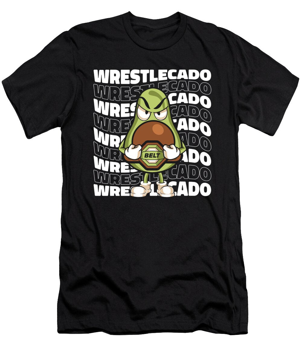 Wrestling Avocado Wrestle Wrestler Crazy Squirrel T-Shirt
