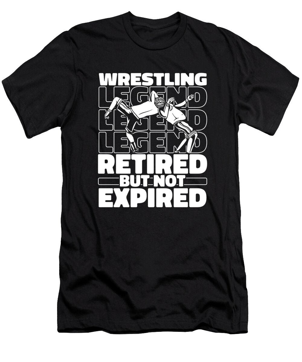 Wrestling Retired Wrestle Wrestler Crazy Squirrel T-Shirt