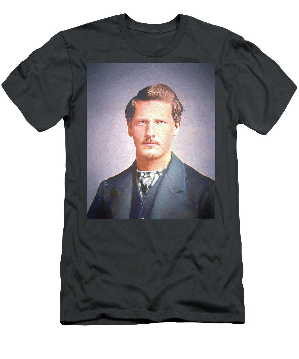 Wyatt Berry Stapp Earp Lawman Painting V1 John Straton T-Shirt