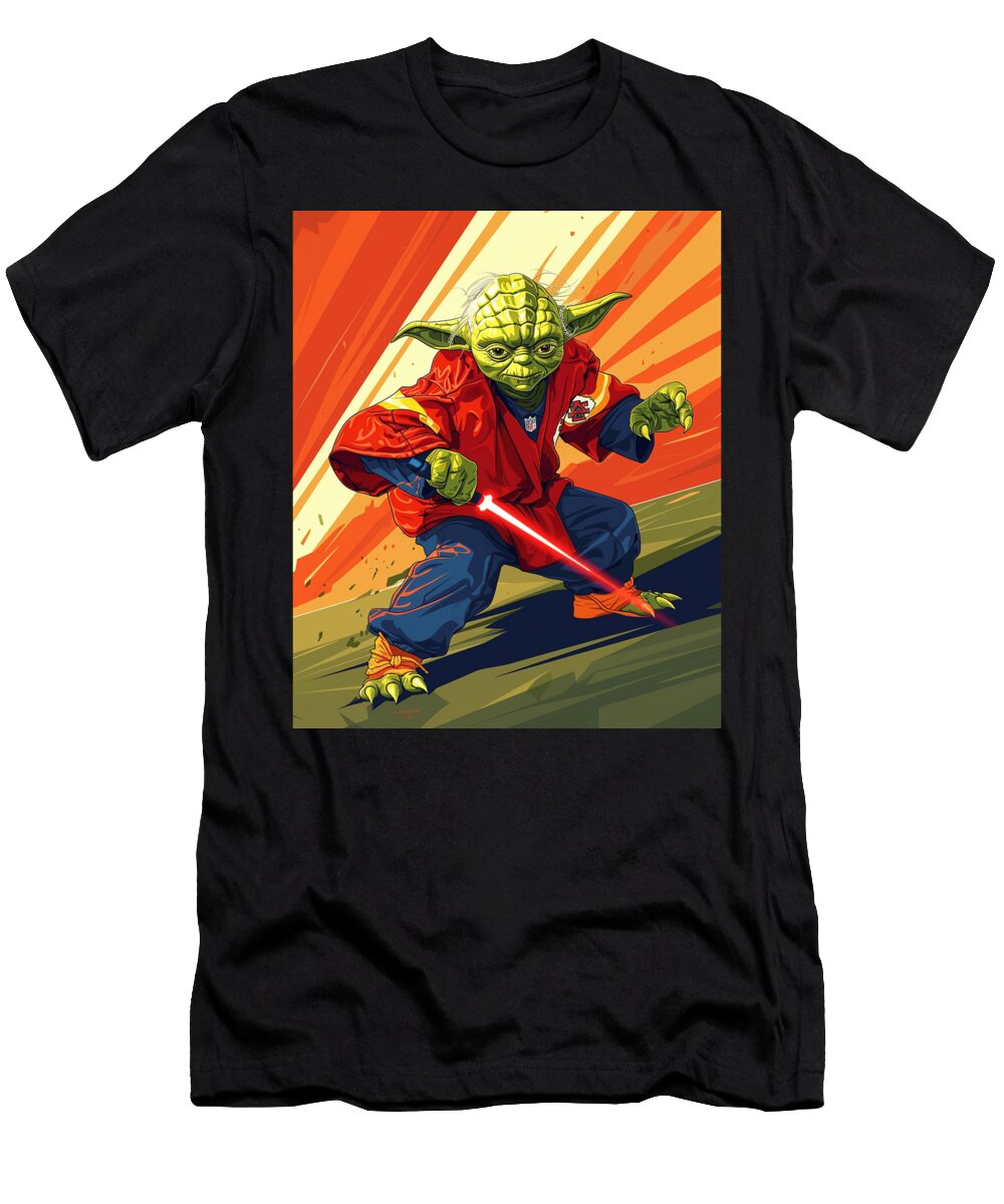 Yoda Vs Chiefs Quarterback Qui Gon Robertz Schuler T-Shirt