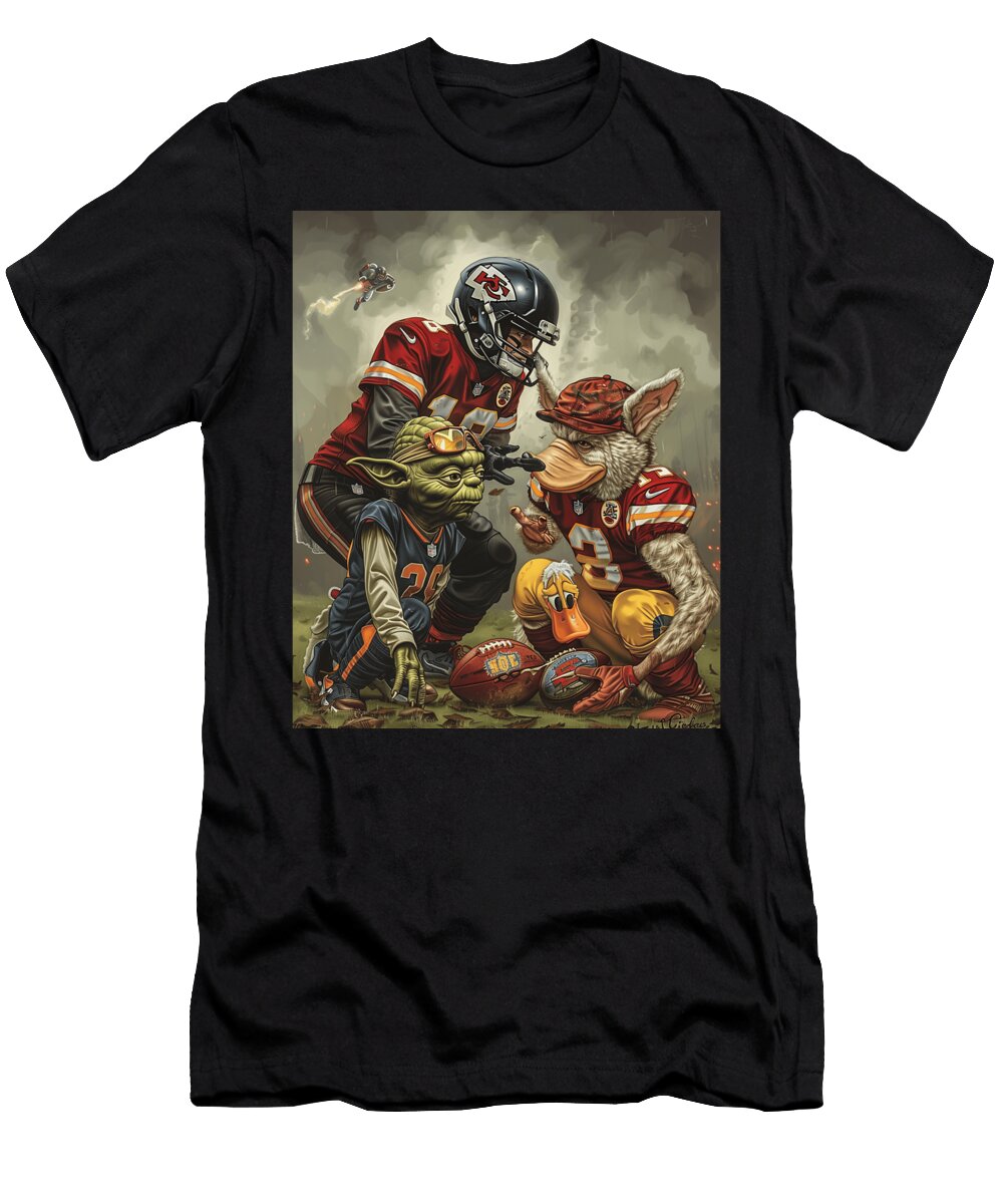 Yoda Vs Chiefs Rush Cecils Willis T-Shirt