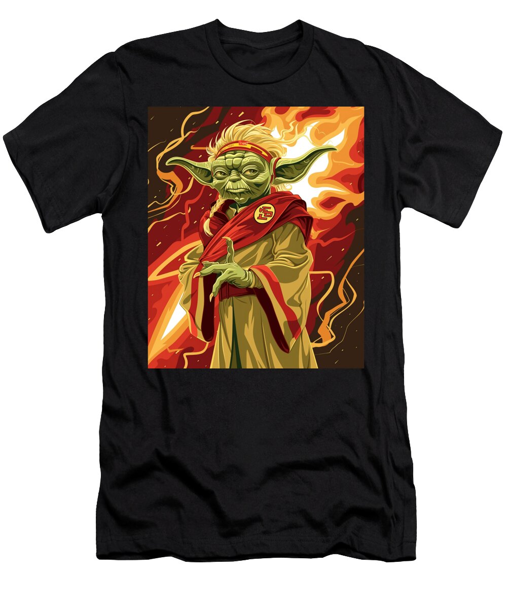 Yoda Vs Chiefs Struggle Cecils Willis T-Shirt