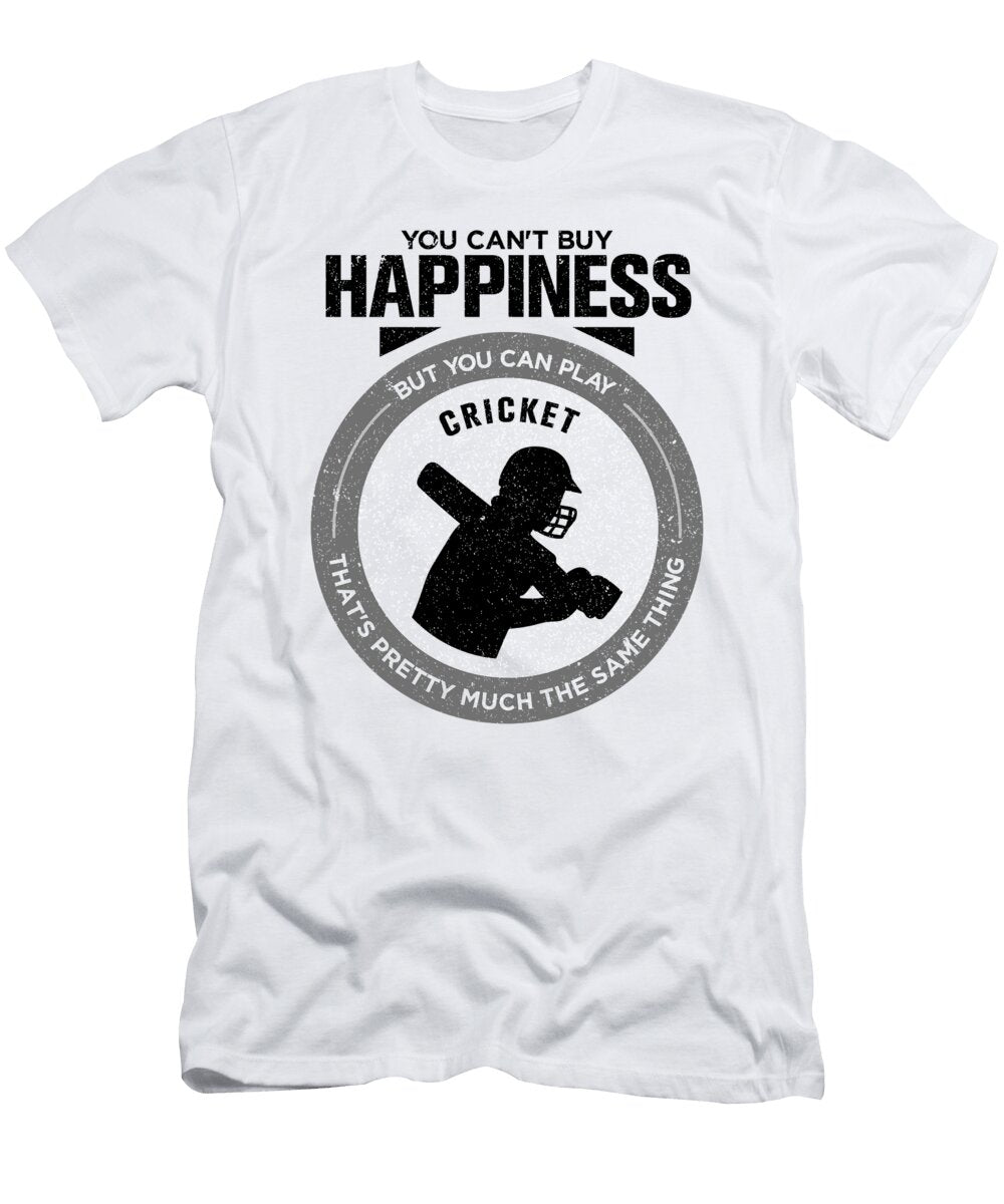 You Cant Buy Happiness But You Can Play Cricket Thats Pretty Much the Same Thing Orange Pieces T-Shirt