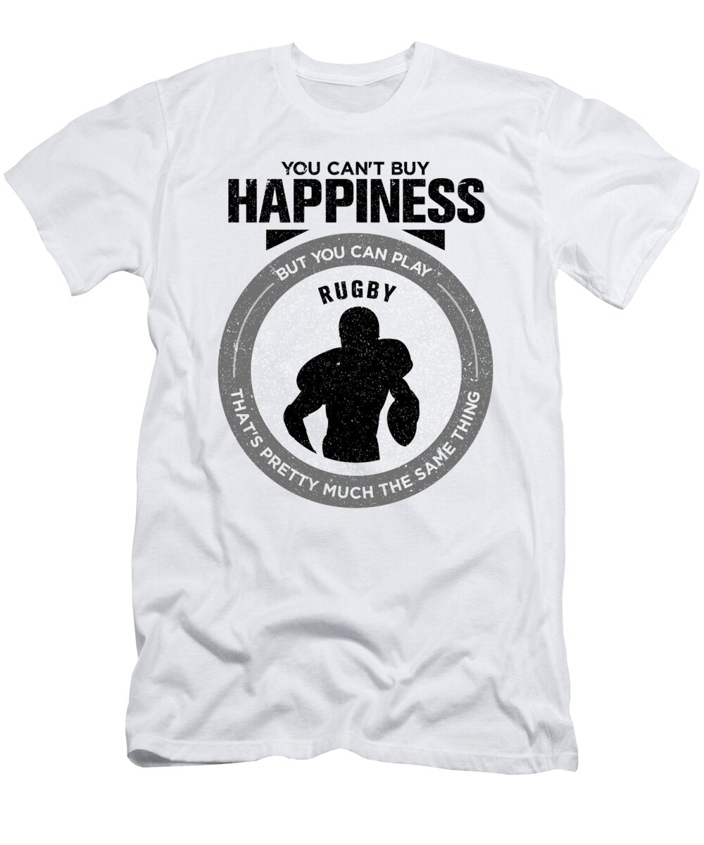You Cant Buy Happiness But You Can Play Rugby Thats Pretty Much the Same Thing Orange Pieces T-Shirt
