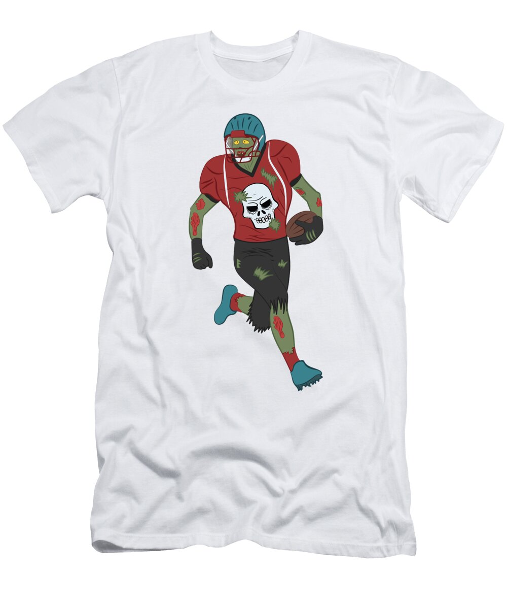 Zombie Football Player Funny Halloween Costume Product Jacob Hughes T-Shirt